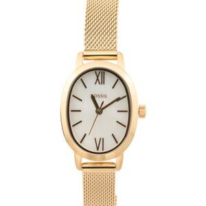 FOSSIL Women's Oval Penny Three-hand Gold Stainless Steel Bracelet Watch